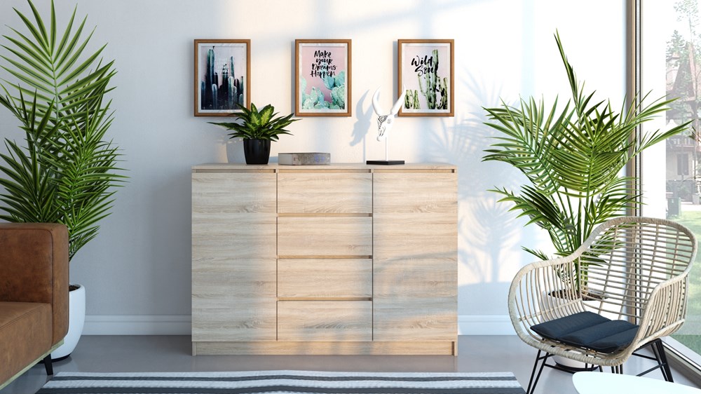 Komoda z szufladami i półkami